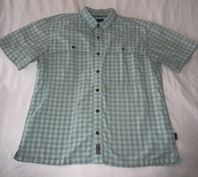 Patagonia Men's Island Hopper Button Down Shortsleeve Shirt Sz Large As Pictured