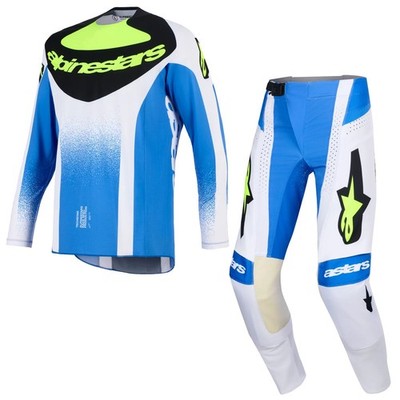 Alpinestars 2026 Techstar Knif Motocross Kombi-Set Ucla Blue Schwarz Gelb