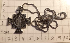 Catholic Saint Benedict Medal silver colour