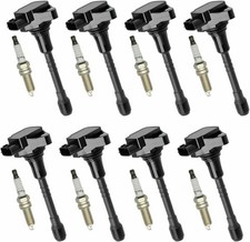 UF677 Ignition Coil & 8 Iridium Spark Plugs Infiniti QX56 5.6L 2011, QX80/Armada