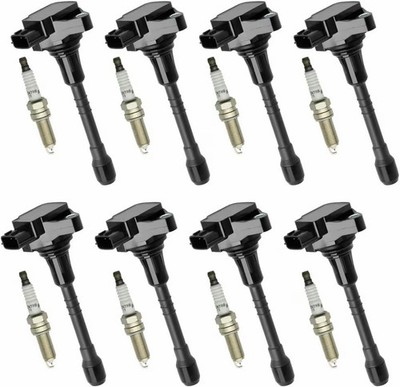 UF677 Ignition Coil & 8 Iridium Spark Plugs Infiniti QX56 5.6L 2011, QX80/Armada