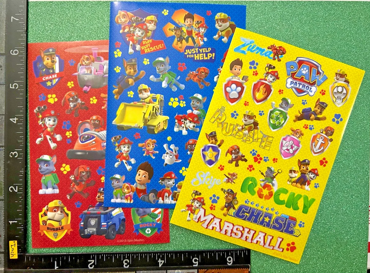 Pegatinas Brillantes De Paw Patrol – Hoja Reutilizable Con Personajes Oficiales, Multicolor (19.5 X 9.5 Cm)