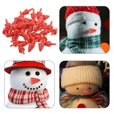 100 Pcs Snowman Craft Nose Plastic Carrot Shape Toy Winter Decoration