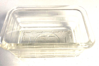 Vintage GLASBAKE 025 RECTANGULAR GLASS BAKING PAN CASSEROLE 4''