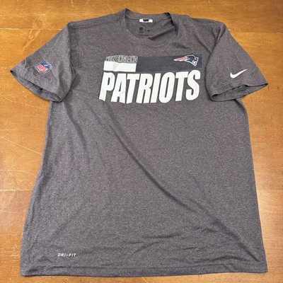 New England Patriots Shirt Mens Large Gray TEAM OWNER Issued Dri Fit Nike