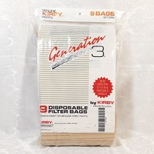 9 bags, Genuine Kirby Generation 3 Vacuum Bags, Style III, Heritage II, 197389