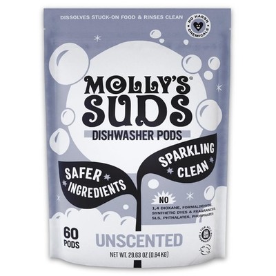 Dishwasher Pods Unscented 60 Auto-Release Tabs Clean Cuts Grease Residue-Free
