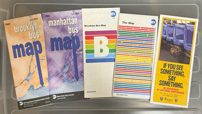 MTA NYC Transit Bus Maps Lot of 5 Brooklyn Manhattan 2009 2010 2013
