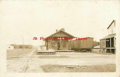 Depot, Minnesota, Le Roy, RPPC, Great Western Railroad Station