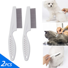 2PCS Flea Comb Cats Dogs Pet Hair Grooming Tool Deworming Brush Cleaning Tools