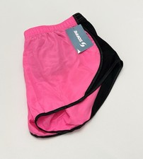 SOFFE Girl  s Active Cheer Gymnastics Shorts/ Neon Pink-Black/ Size L/ NWT