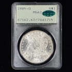 1885-O $1 MS62 CAC OGH Morgan Dollar - Old PCGS Rattler Holder - Nice PQ Coin