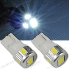 2 x Super White LED High Mount 3rd Brake Stop Lights 5-SMD T10 Bright