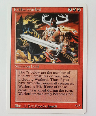  KELDON WARLORD  REVISED 3.EDITION 1994  NM  RED  MAGIC THE GATHERING  MTG
