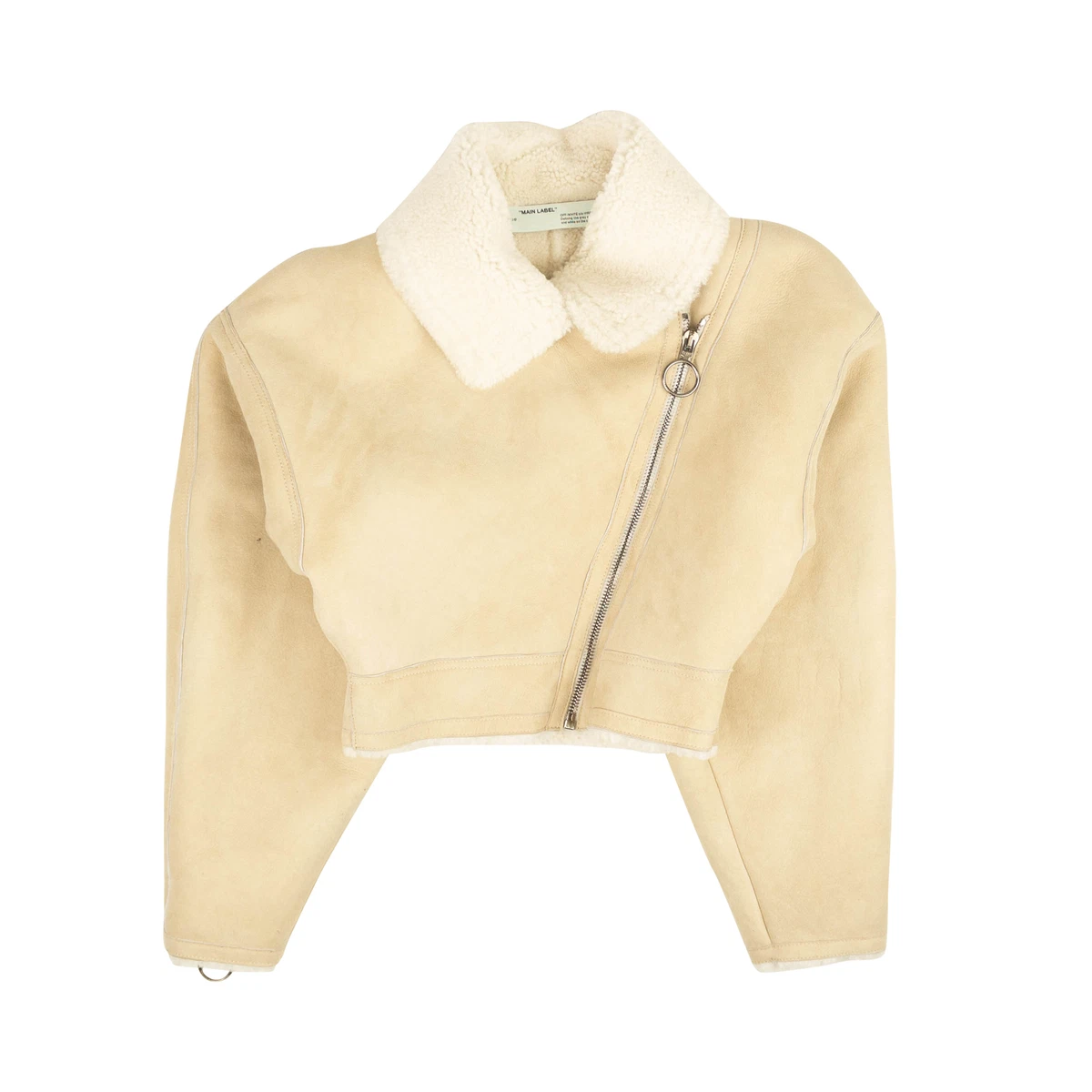 Off white shearling best sale jacket