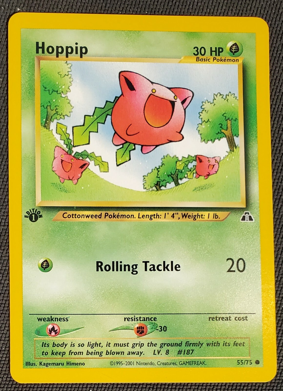 1st edition Pokemon Hoppip Neo Discovery 55/75 - NM