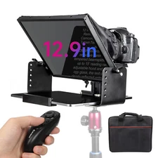 Teleprompter for Camera,Moman MT12 12inch Teleprompter-Ipad-DSLR-Prompter-Remote