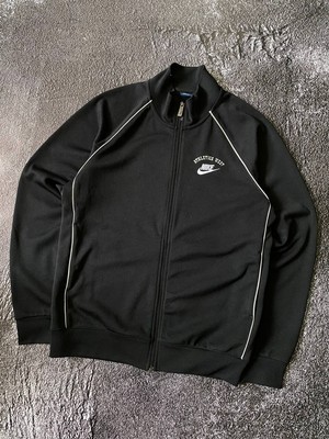Rare NIKE ATHLETICS WEST Track Jacket Zip Up Fleece Lined S Black 