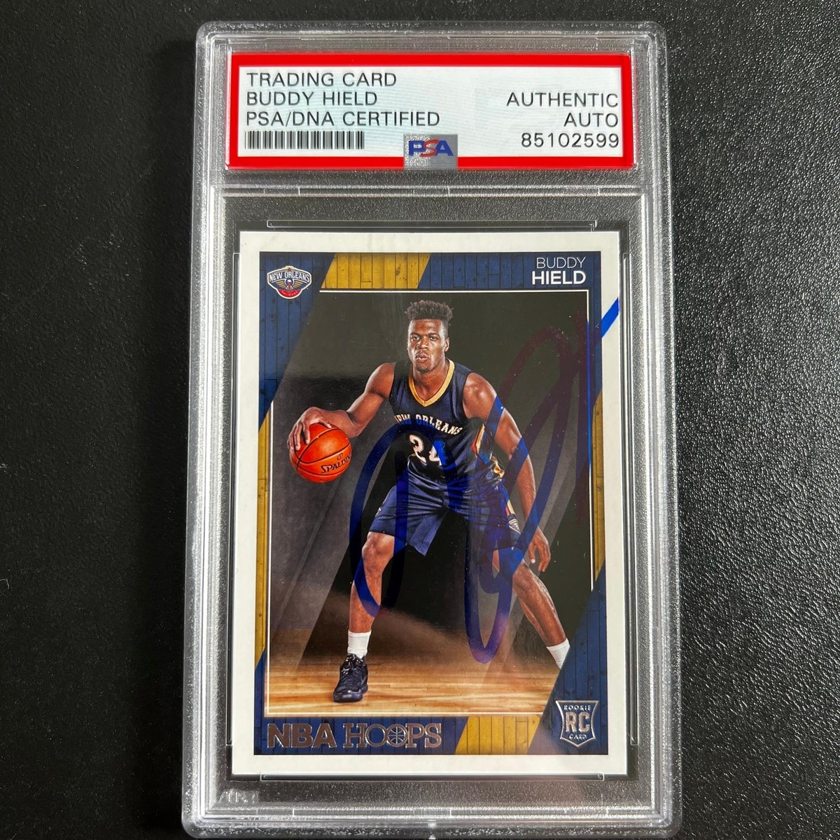 2016-17 NBA Hoops #266 Buddy Hield Signed Card AUTO PSA Slabbed 