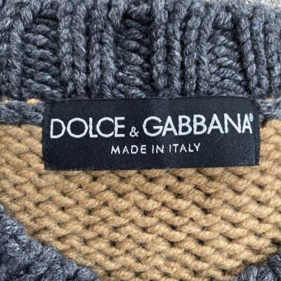 Dolce&Gabbana Men M Knit Sweater Stripes Elegant Cozy Soft