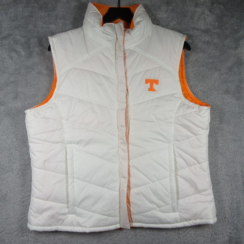 Tennessee Volunteers Columbia Vest Womens XL White Puffer Reversible