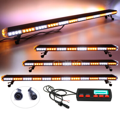 47'' 55'' 63'' LED Amber White Emergency Warning Car Tow Truck Strobe Light Bar