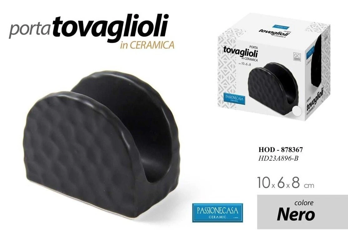 Contenitore quadrato di ceramica, porta tovaglioli di carta, ferma