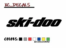 SkiDoo (x2) PAIR Logo Decal Windshield Sticker Graphics Ski Doo BRP
