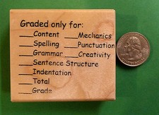 Graded Only for - Checklist -- wood mounted teacher's rubber stamp