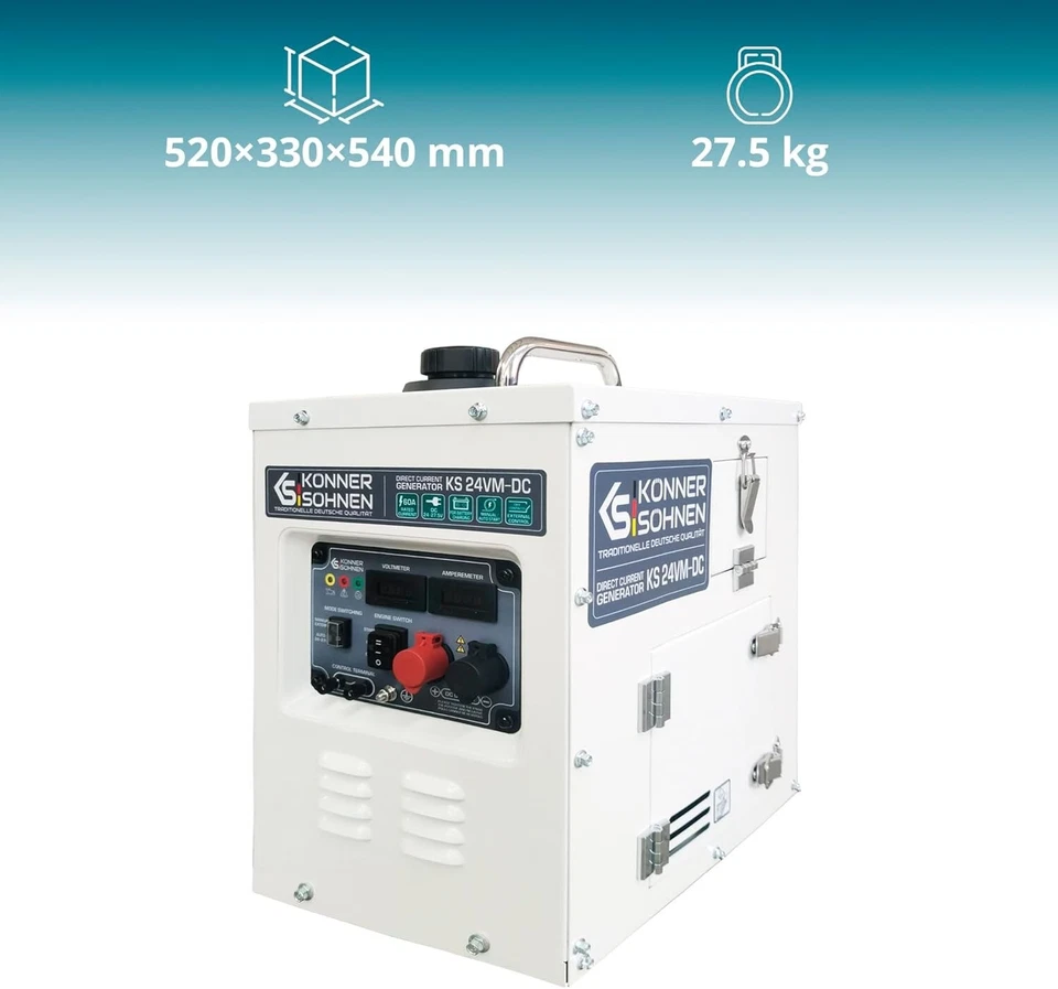 Könner & Söhnen Gleichstromgenerator KS 24VM-DC 1,6 kW  mit automatisch - Bild 3 von 4