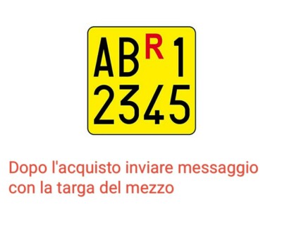 Targa Ripetitrice Rifrangente Gialla - Per Uso Agricolo Con Lettere Personalizzate - Foto 8