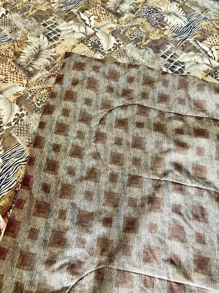 Edredón reversible Queen vintage Ralph Lauren leopardo. DEFECTUOSO Foto 4 de 4