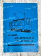 60 Jahre Woltersdorfer Strassenbahn 1973 Berlin transport tram travel booklet