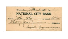 Ottawa Illinois 1911 check signed Augusta Meckenstock Zimmermann and John Jobst