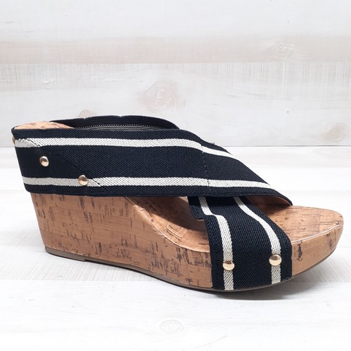 Montego Bay Club Platform Cork Wedge Sandals Heels Womens Shoes Size 8.5 - Picture 4 of 12