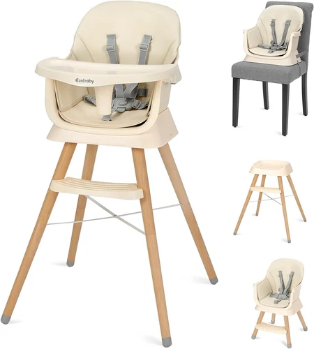 Baby High Chair Convertible 6-in-1 with Adjustable Legs for Babies and Toddlers - Picture 5 of 30