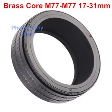 Brass M77 to M77 Mount 17mm-31mm Adjustable Focusing Helicoid Adapter Macro Tube