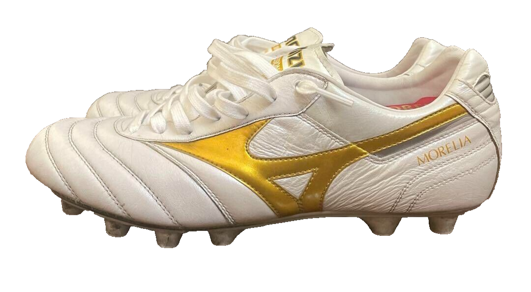 Rare] MIZUNO Morelia 2 japan White x Gold 27cm US 9 Good Condition
