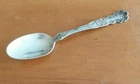 vintage GORHAM Sterling Silver Spoon, right facing lion hallmark, engraved 1906