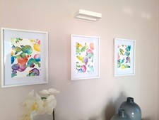 Trittico - Quadri dipinti ad acquerello - moderno- floreale