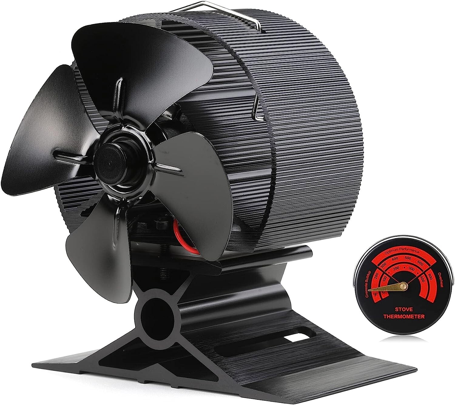 CRSURE Wood Stove Fan 4 Blades Log Burner Fan Heat Powered Stove Fans NEW |  eBay