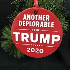 Another Deplorable For Trump 2020 CHRISTMAS ORNAMENT Maga 2020 Kag