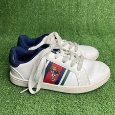 Polo Ralph Lauren Bear White Kids Low Top Sneaker Shoes Size 1