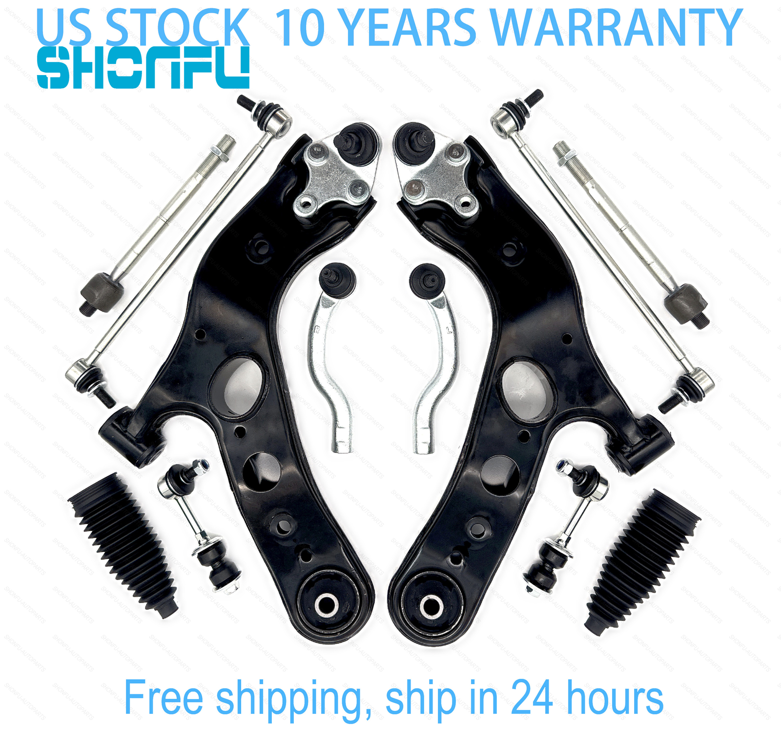 14Pcs Front Lower Control Arm Sway Bar Link Kit Fit 2006 - 2018 Toyota RAV4