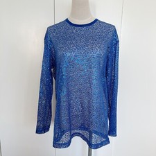 Junya Watanabe Sequins Long Sleeves Mesh Top Sz M