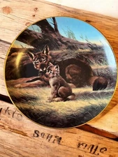 Vintage The Red Wolf By Will Nelson 1989 Collector Plate only