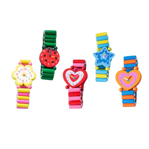 10 Pcs Simulierte Holzarmbanduhr Spielzeug -Briefpapier Geschenke Kunsthandwerk - Bild 4 von 12
