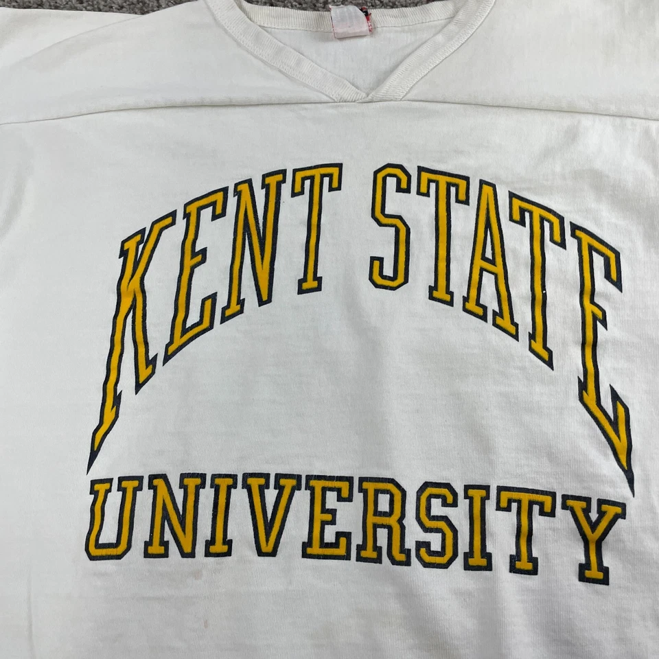 Vintage Kent State Shirt Mens Large White H Wolf & Sons Casual Men * - Image 4 of 4