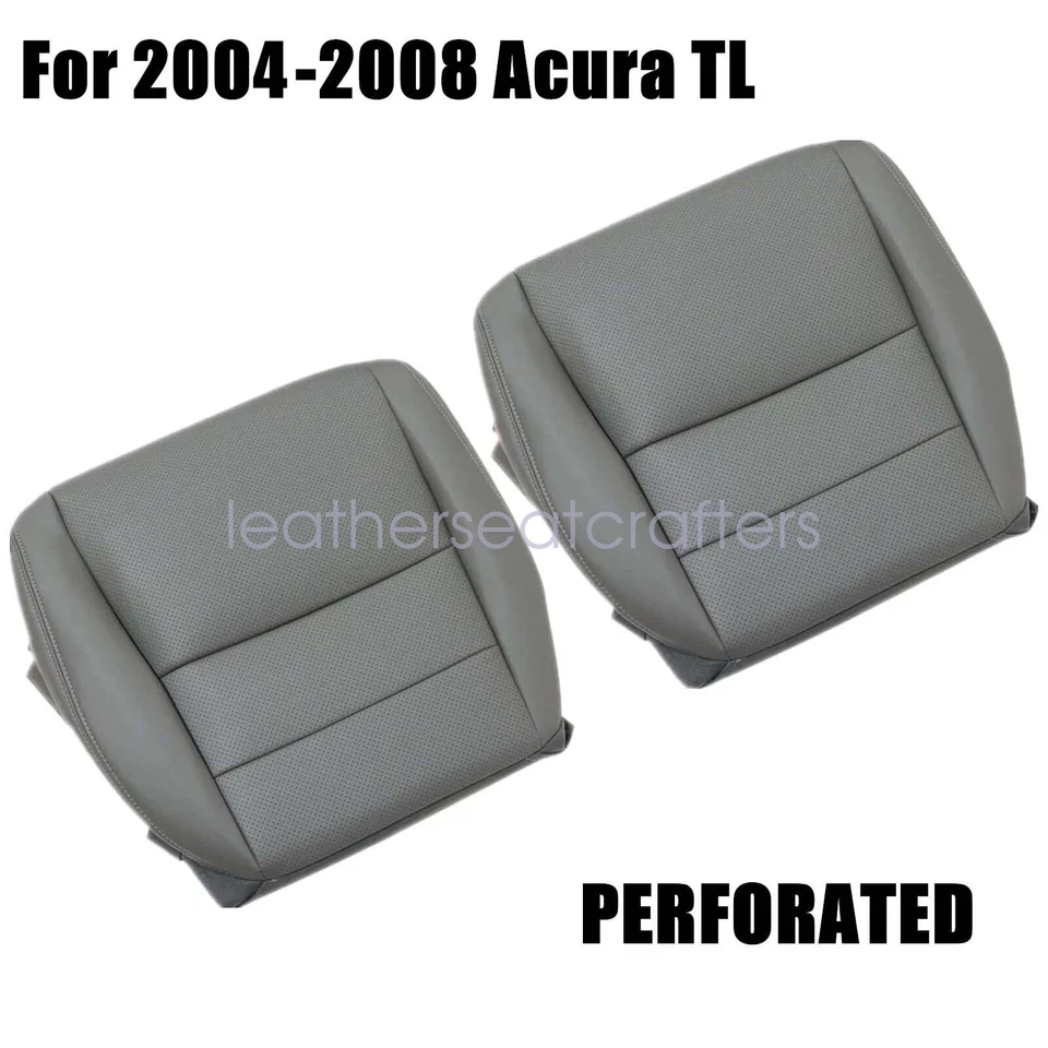 Cubierta de asiento de cuero de repuesto inferior delantera gris perfecto para Acura TL 2004 a 2008 Foto 2 de 4