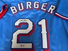 Jake Burger Texas Rangers Auto Signed Custom Jersey Beckett Witness Hologram - — photo 2